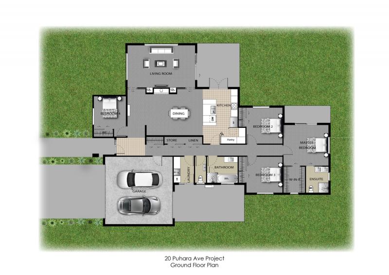 20 Puhara Ave Project Ground Floor Plan Web